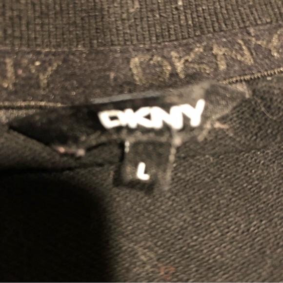 DKNY Full Zip Track Jacket Mens Size Large Black and White - Picture 5 of 10